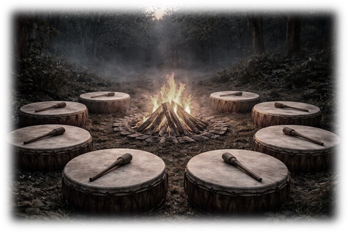 Kreis der Trommelschwingung